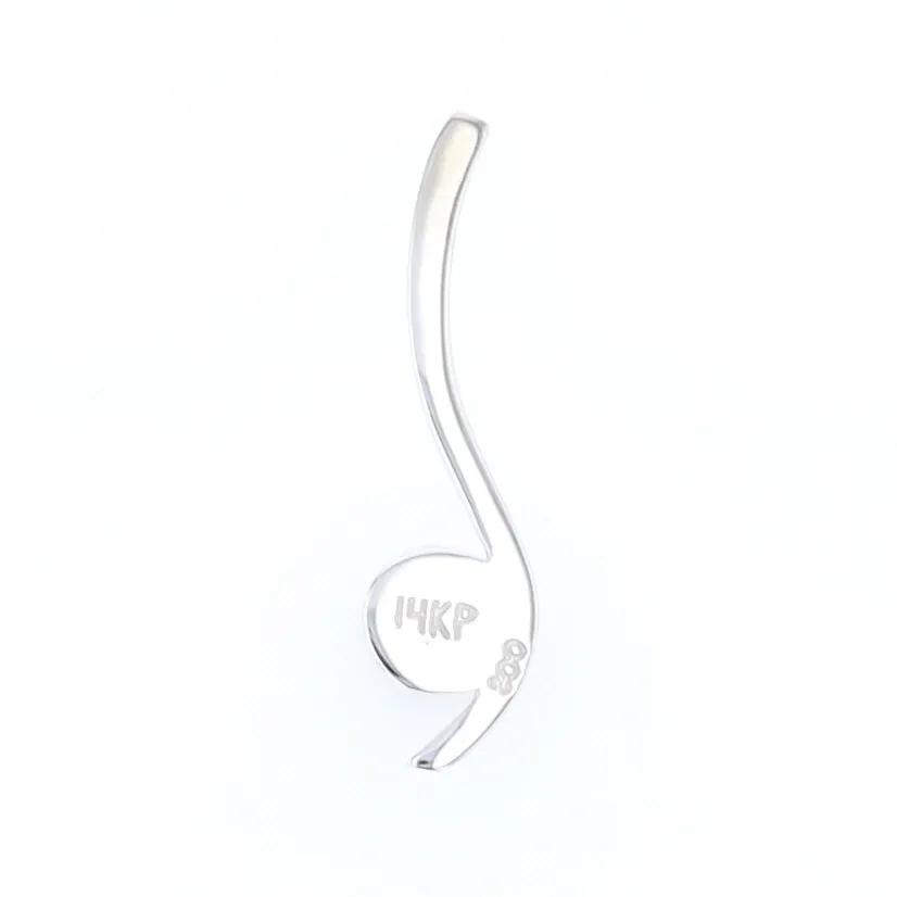 Mother Of Pearl Round Inlaid Curved Bar Pendant
