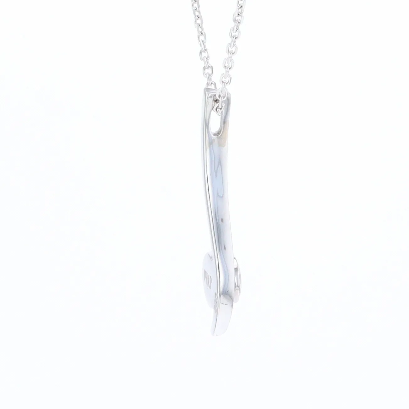Mother Of Pearl Round Inlaid Curved Bar Pendant