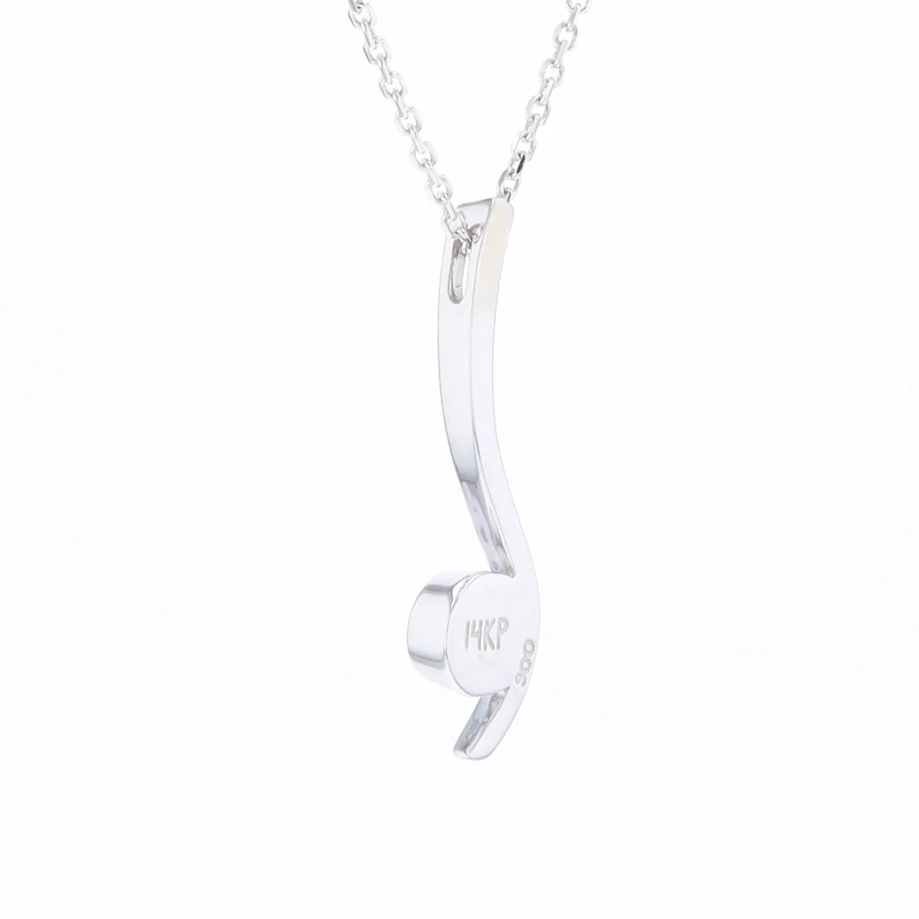 Mother Of Pearl Round Inlaid Curved Bar Pendant