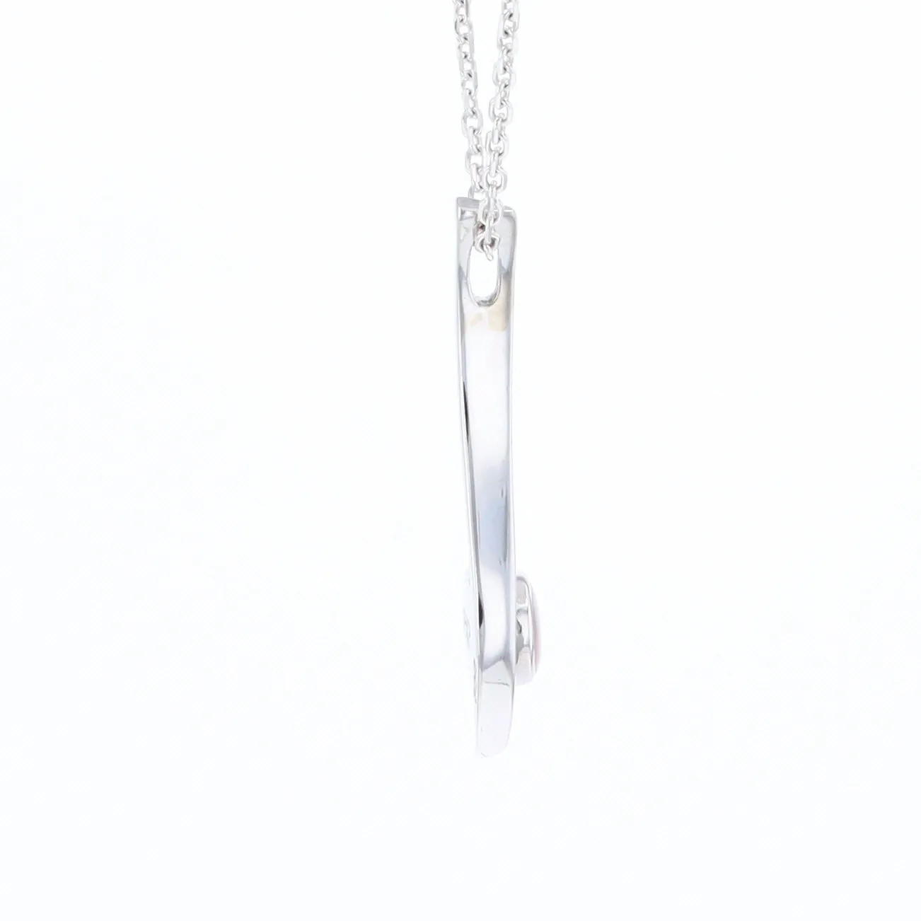 Mother Of Pearl Round Inlaid Curved Bar Pendant