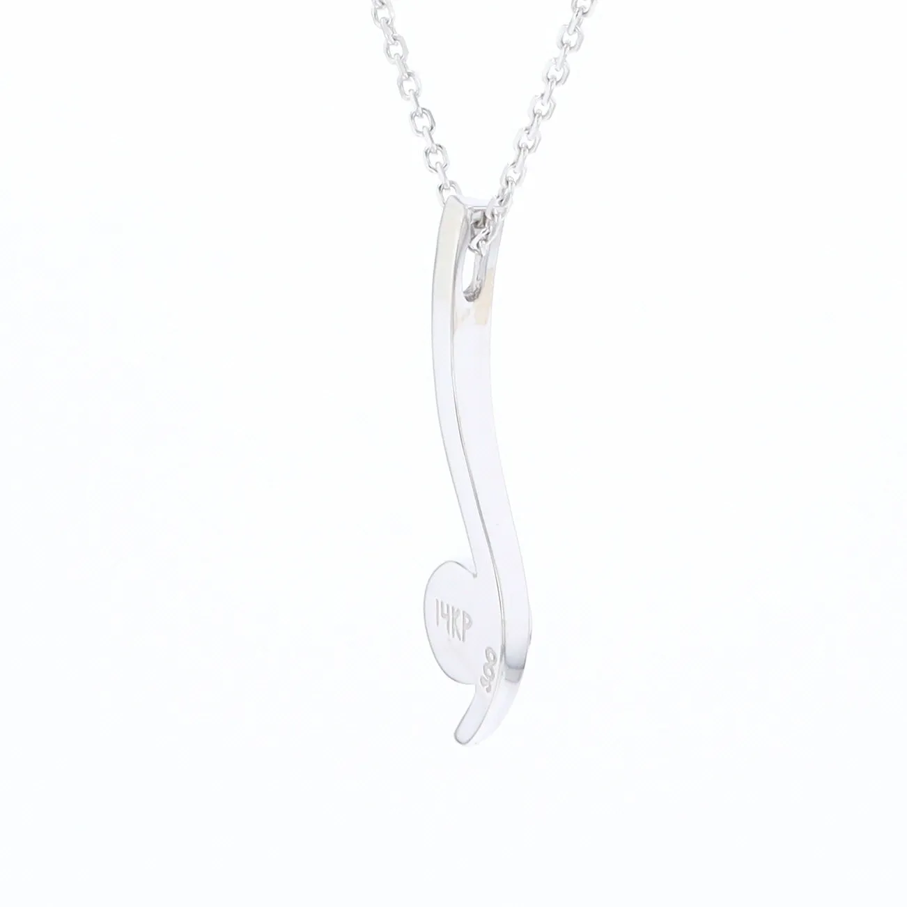 Mother Of Pearl Round Inlaid Curved Bar Pendant