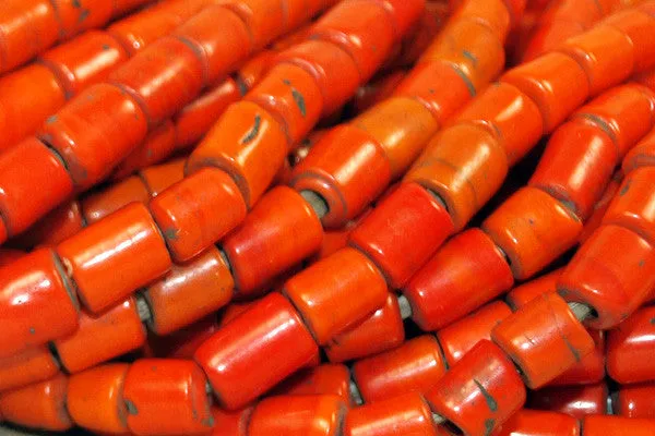 Multi-Strand Coral Glass Naga Necklace