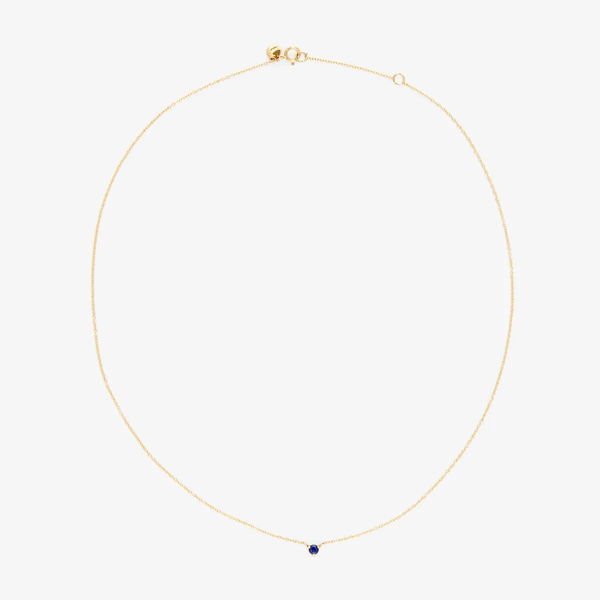 N6701S | 3mm Blue Sapphire Birthstone Necklace