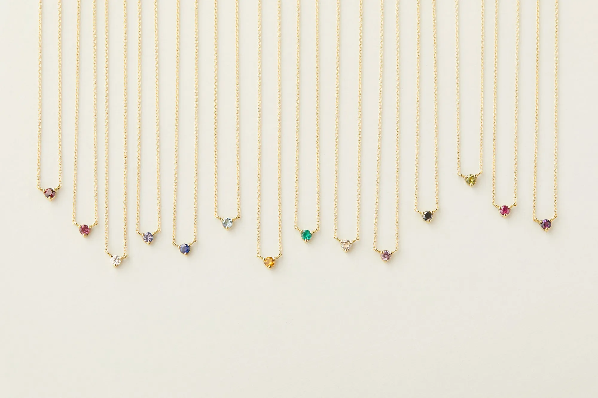 N6701S | 3mm Blue Sapphire Birthstone Necklace