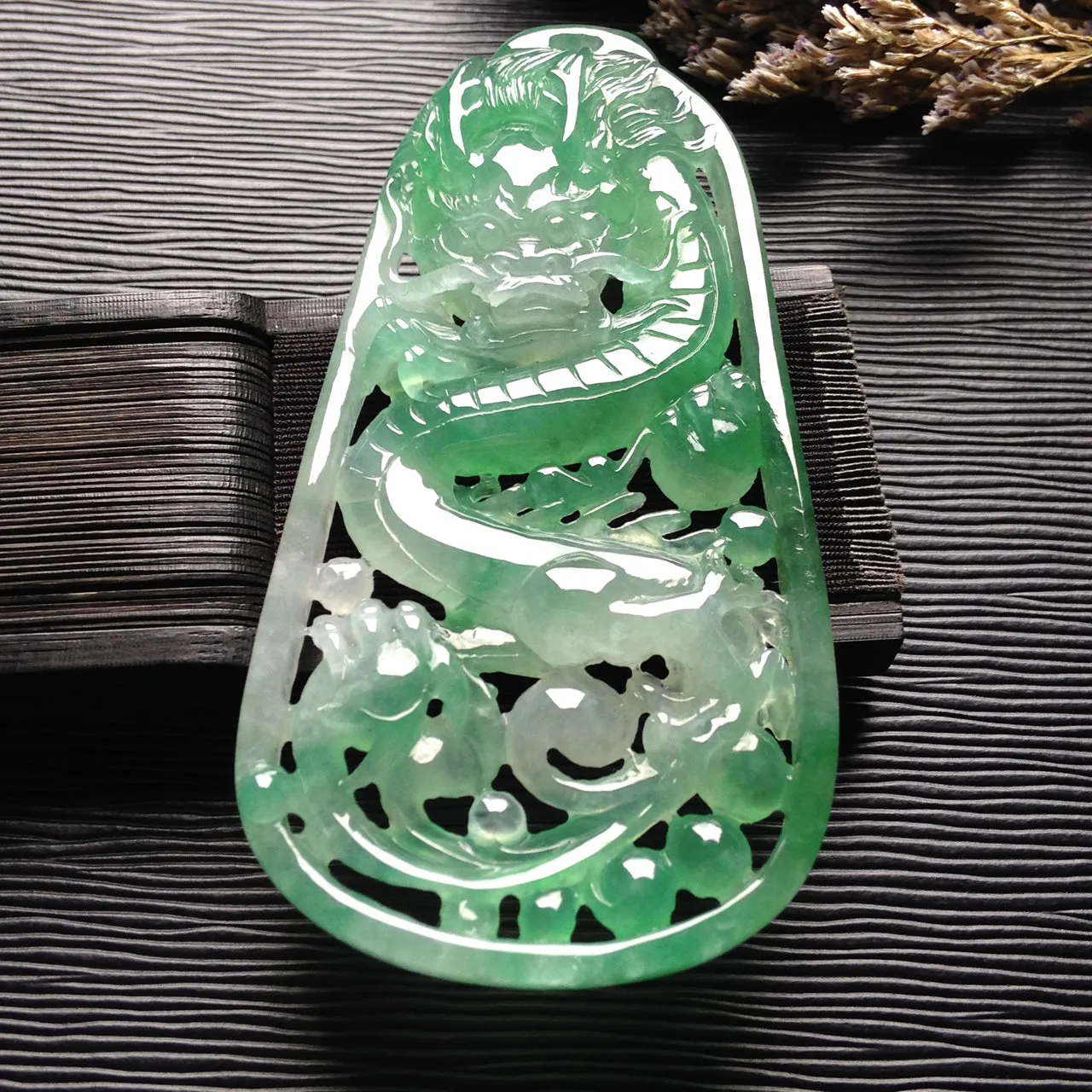 Natural Jade Pendant Jadeite Dragon Pendant PT393