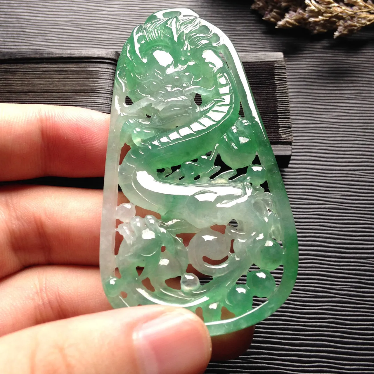Natural Jade Pendant Jadeite Dragon Pendant PT393