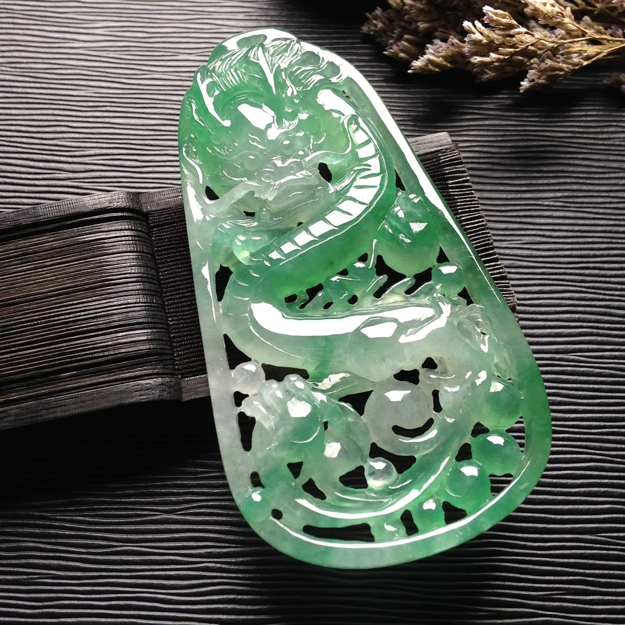 Natural Jade Pendant Jadeite Dragon Pendant PT393