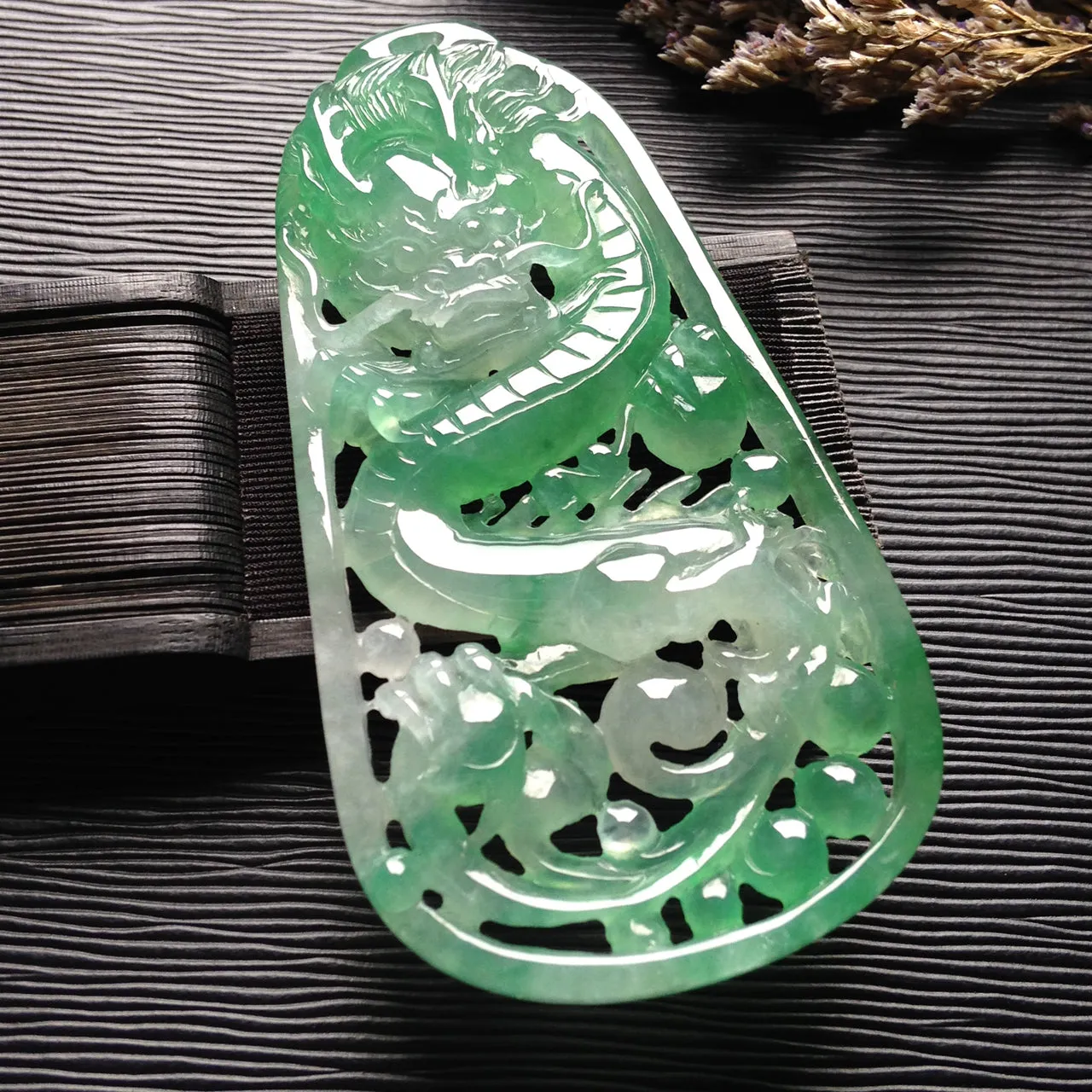 Natural Jade Pendant Jadeite Dragon Pendant PT393
