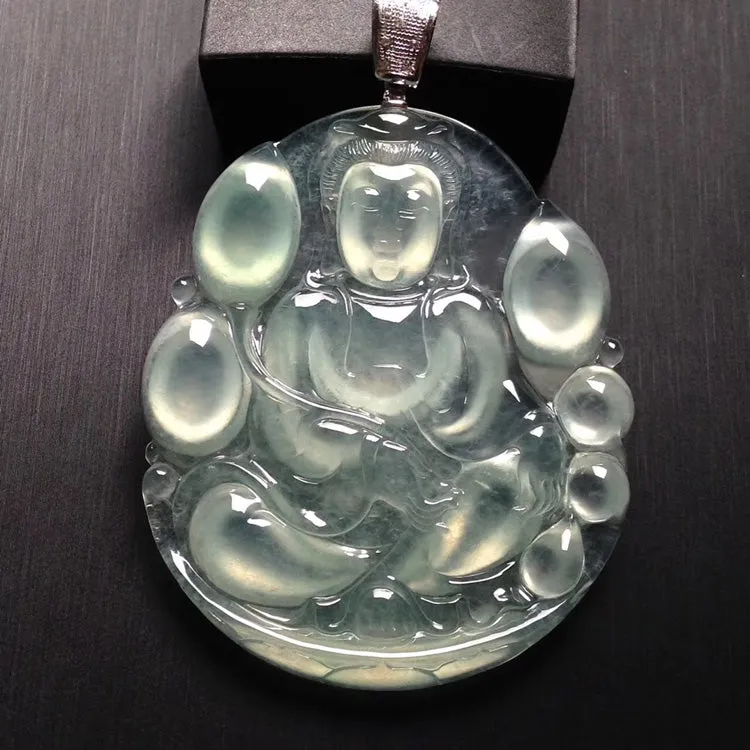 Natural Jade Pendant Jadeite Guan Yin Pendant PT271