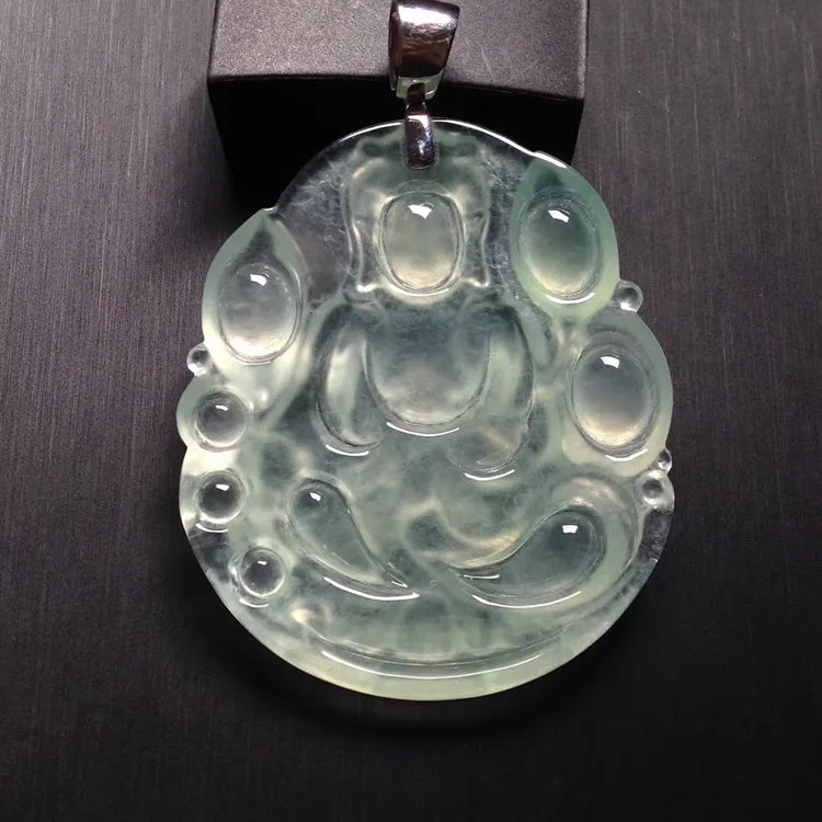 Natural Jade Pendant Jadeite Guan Yin Pendant PT271