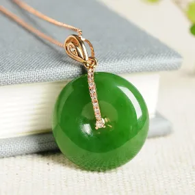 Natural Jade Pendant Nephrite Gold Pendant PT129