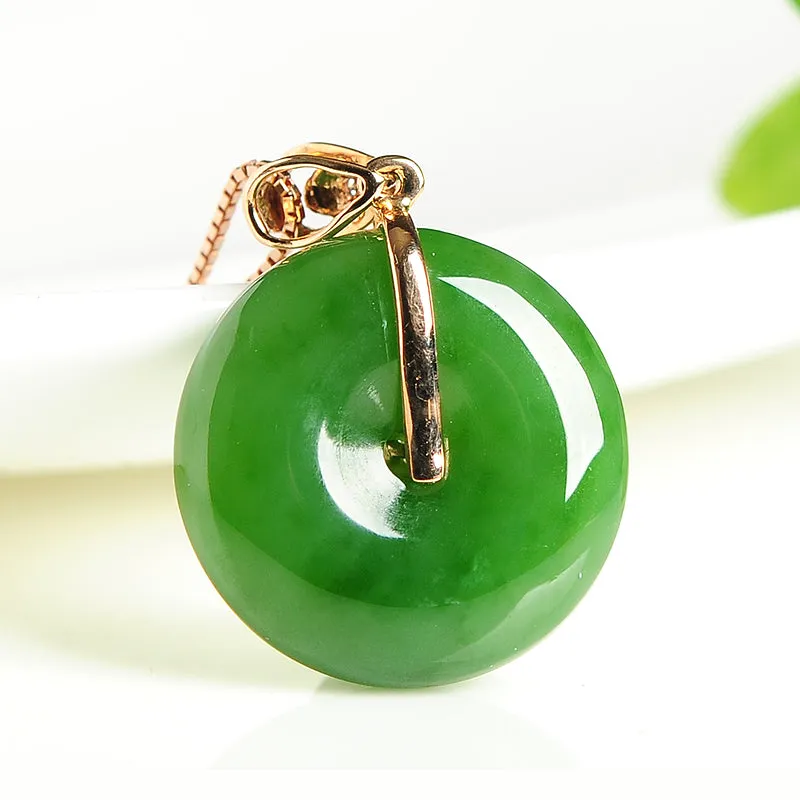 Natural Jade Pendant Nephrite Gold Pendant PT129