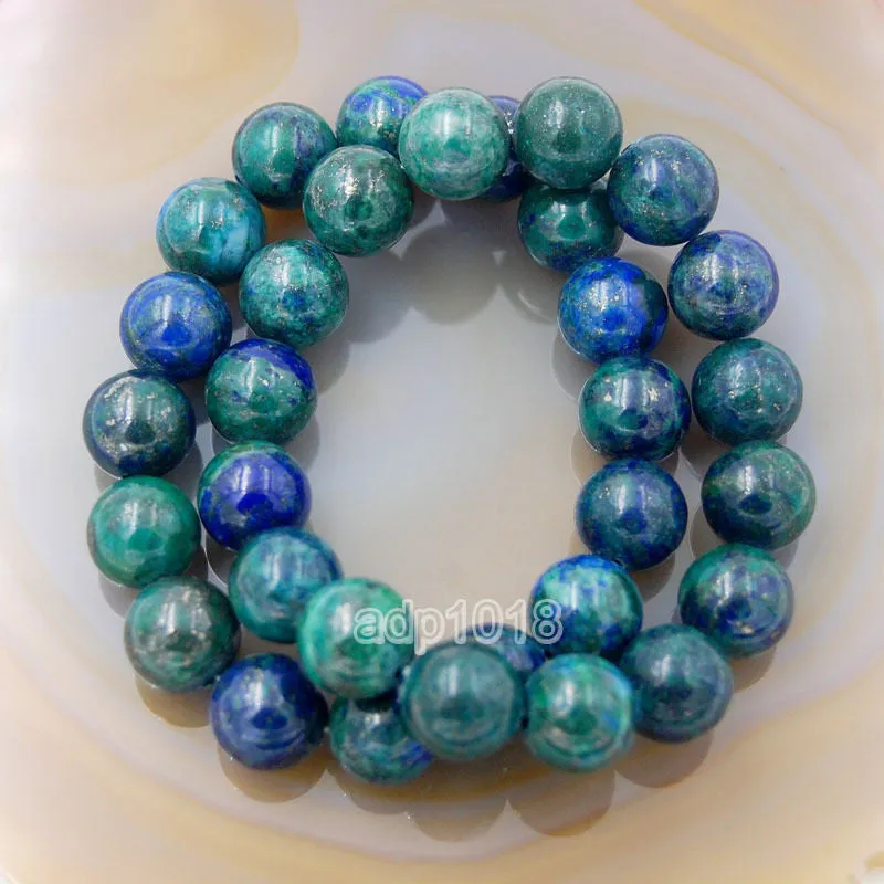 Natural Lapis Chrysocolla Gemstone Beads Stretch Bracelet Healing Reiki