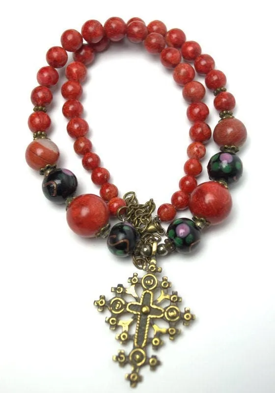 Natural Ukrainian red coral necklace Vintage coral necklace Genuine real coral Personalized gifts for mom Gifts for her Anniversary gifts