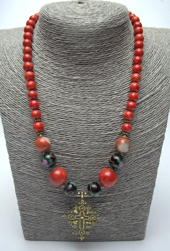 Natural Ukrainian red coral necklace Vintage coral necklace Genuine real coral Personalized gifts for mom Gifts for her Anniversary gifts