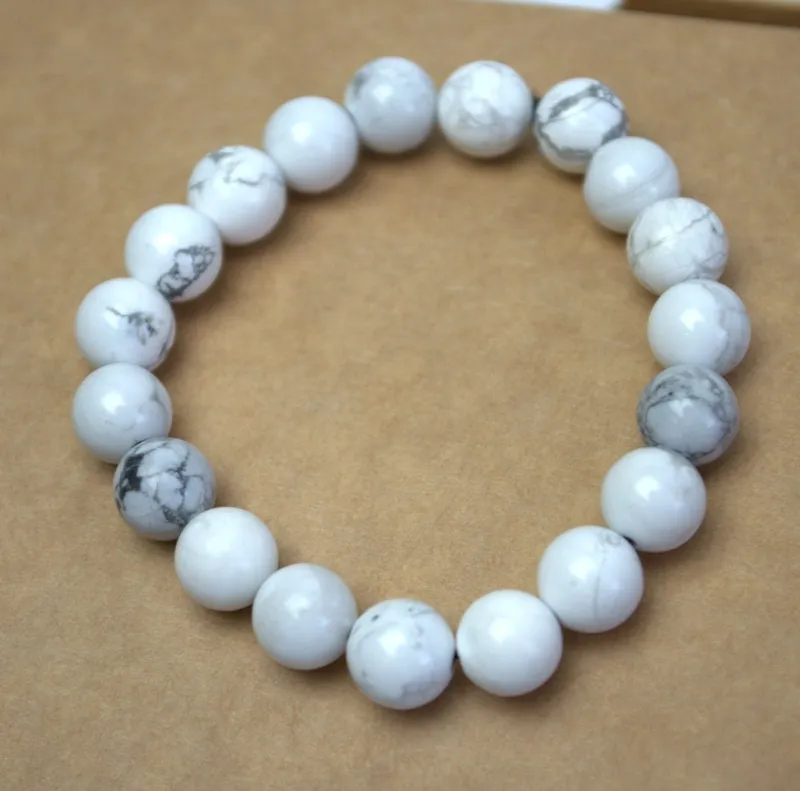 Natural white howlite bracelet Balance bracelet Gemstone bracelet Stress Relief Bracelet Insomnia Bracelet Howlite jewelry Gifts for her mom