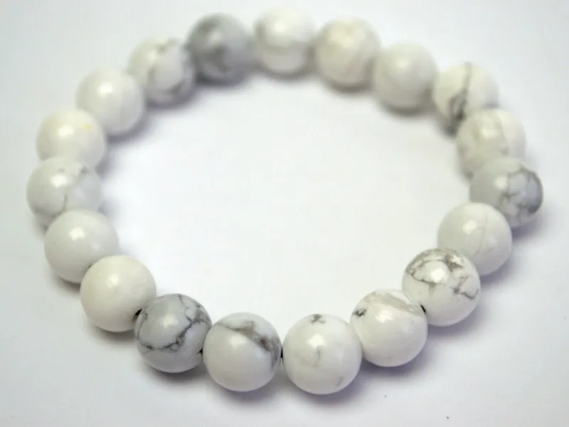 Natural white howlite bracelet Balance bracelet Gemstone bracelet Stress Relief Bracelet Insomnia Bracelet Howlite jewelry Gifts for her mom