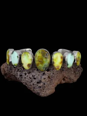 Navajo Palomino Variscite Sterling Silver Cuff Bracelet
