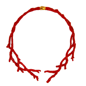 Necklace coral-shaped red small