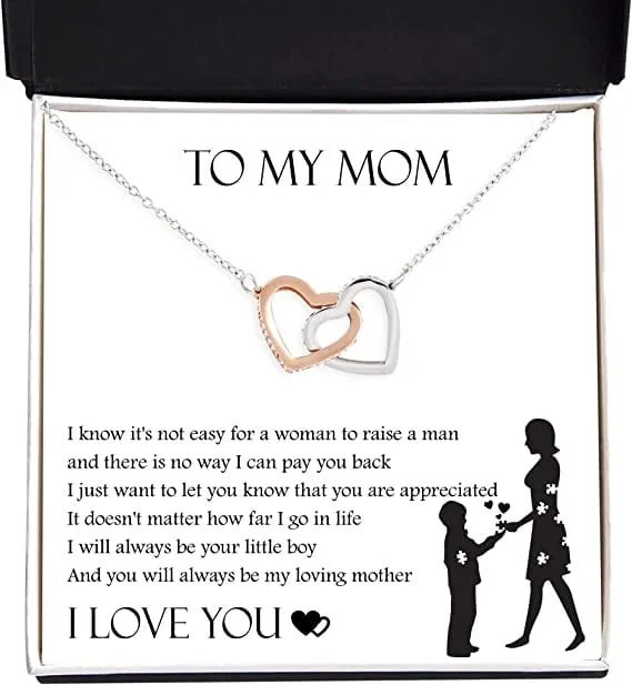 Necklace Gift for Mom, Mother's day gift card for Mom, Birthday, gifts for Mom who has everything, Necklace for mom from Son
