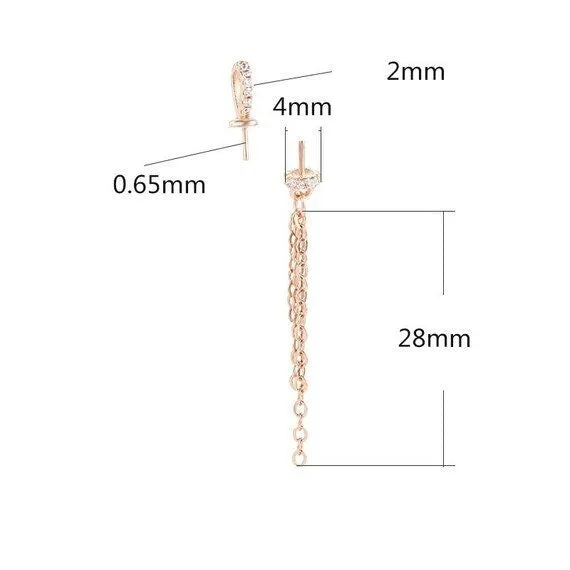Necklace Pendant Setting Blank 8-12mm 1pc 0.6g 925 Sterling Silver 2 Caps For 1 Pearl CZ Semi Mount Wholesale Available