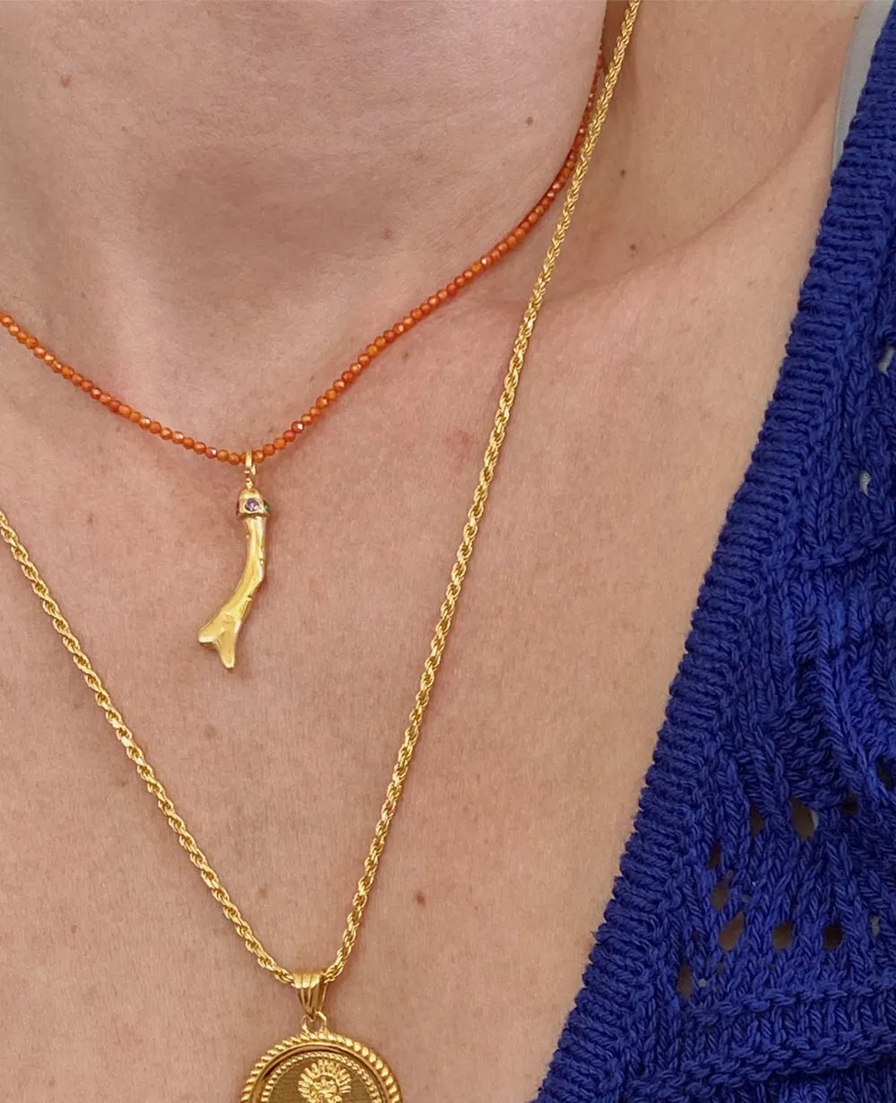 NECKLACE "MOLTEN CORAL" APEROL MULTICOLOR