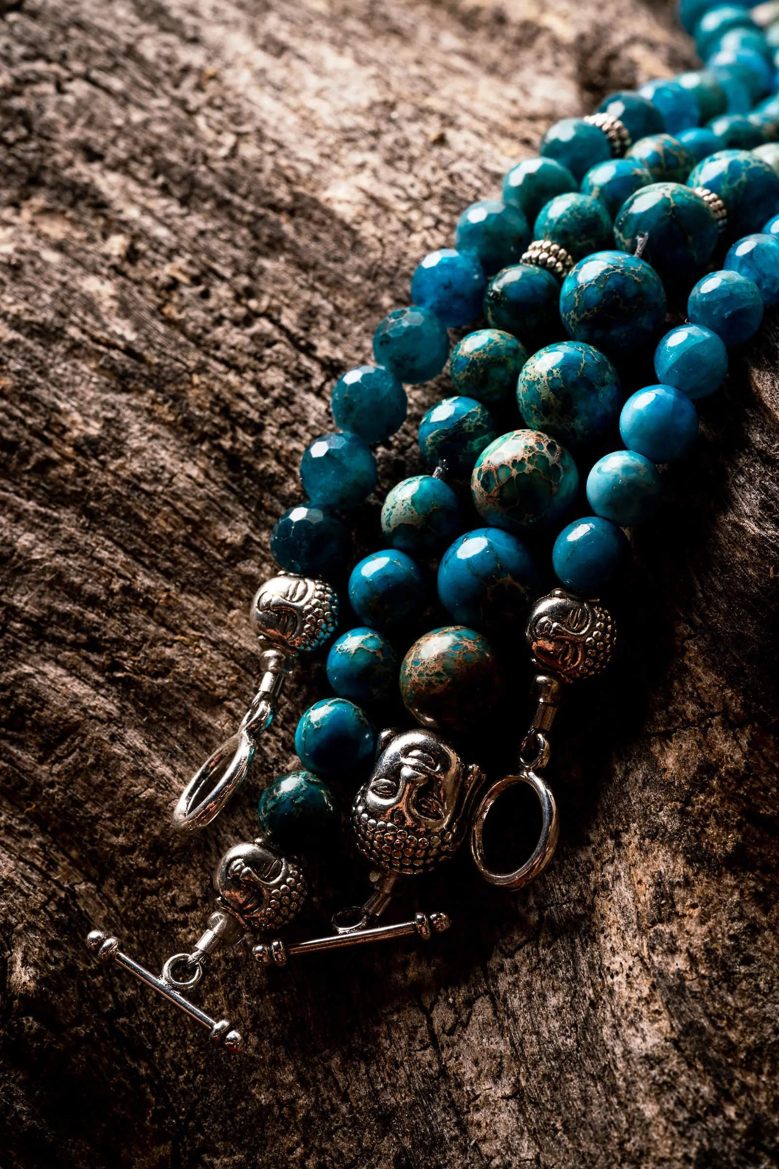 Neon Apatile Natural Gemstone Bracelet (2 Styles)
