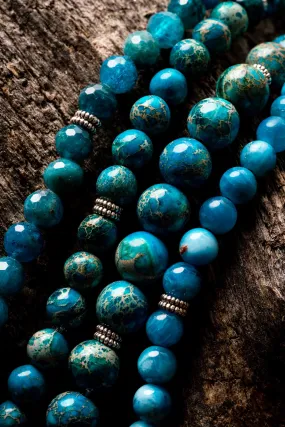 Neon Apatile Natural Gemstone Bracelet (2 Styles)