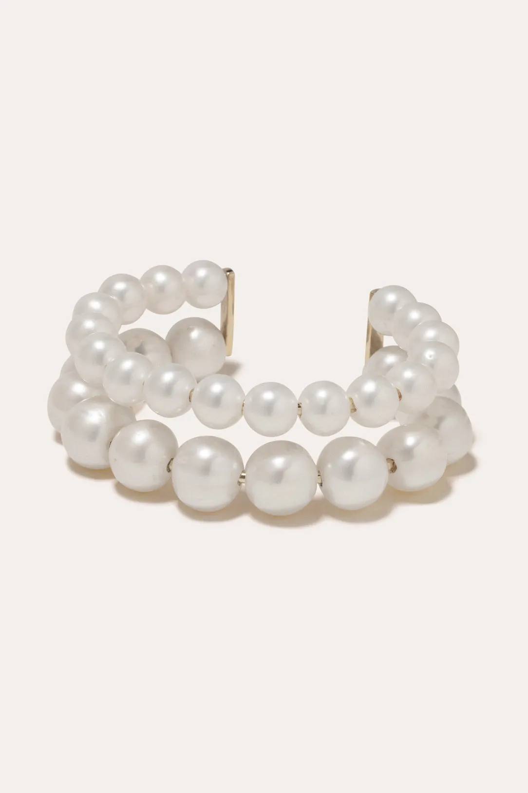 One [Blank] Can Change the World - Pearl and Gold Plated Cuff