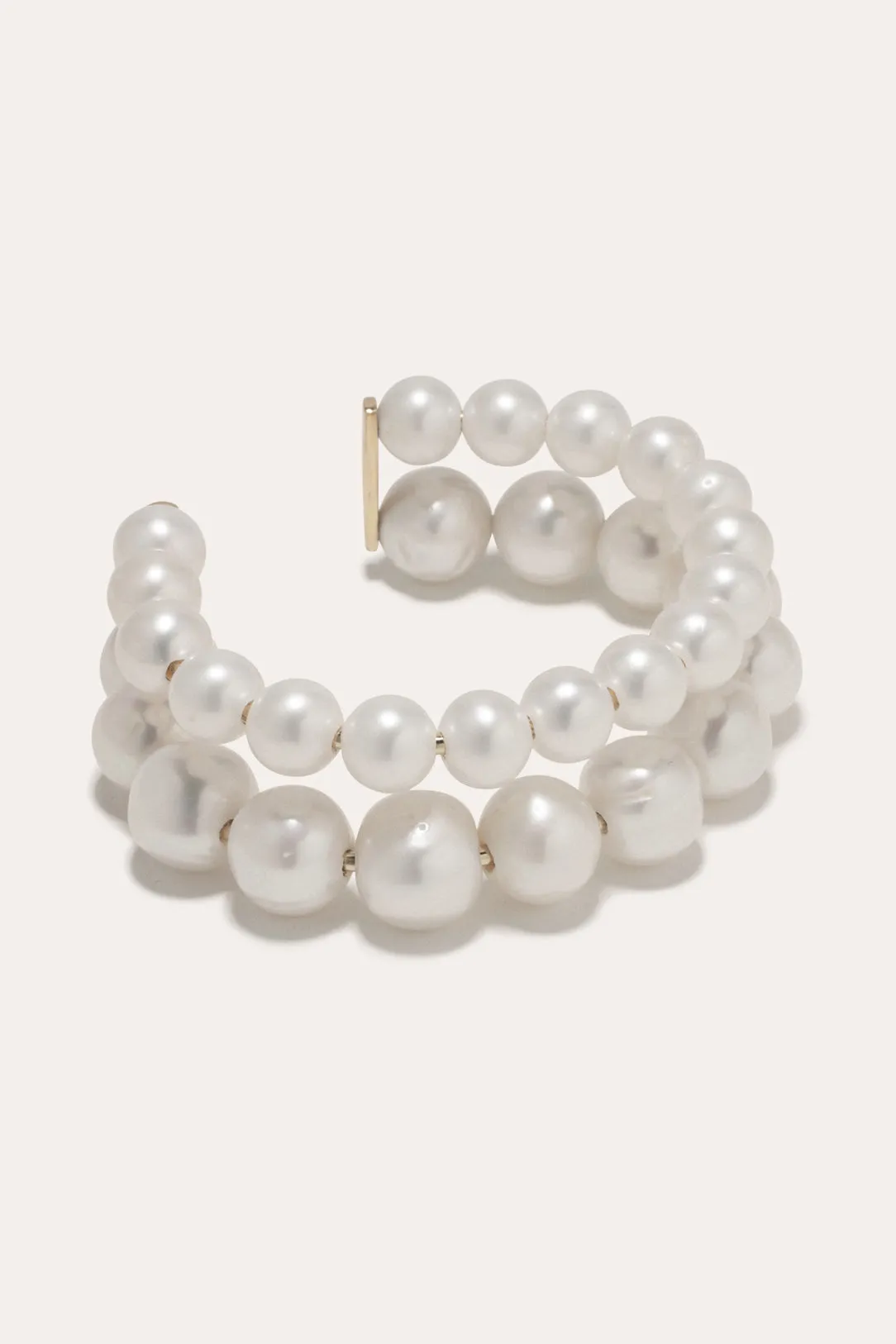 One [Blank] Can Change the World - Pearl and Gold Plated Cuff