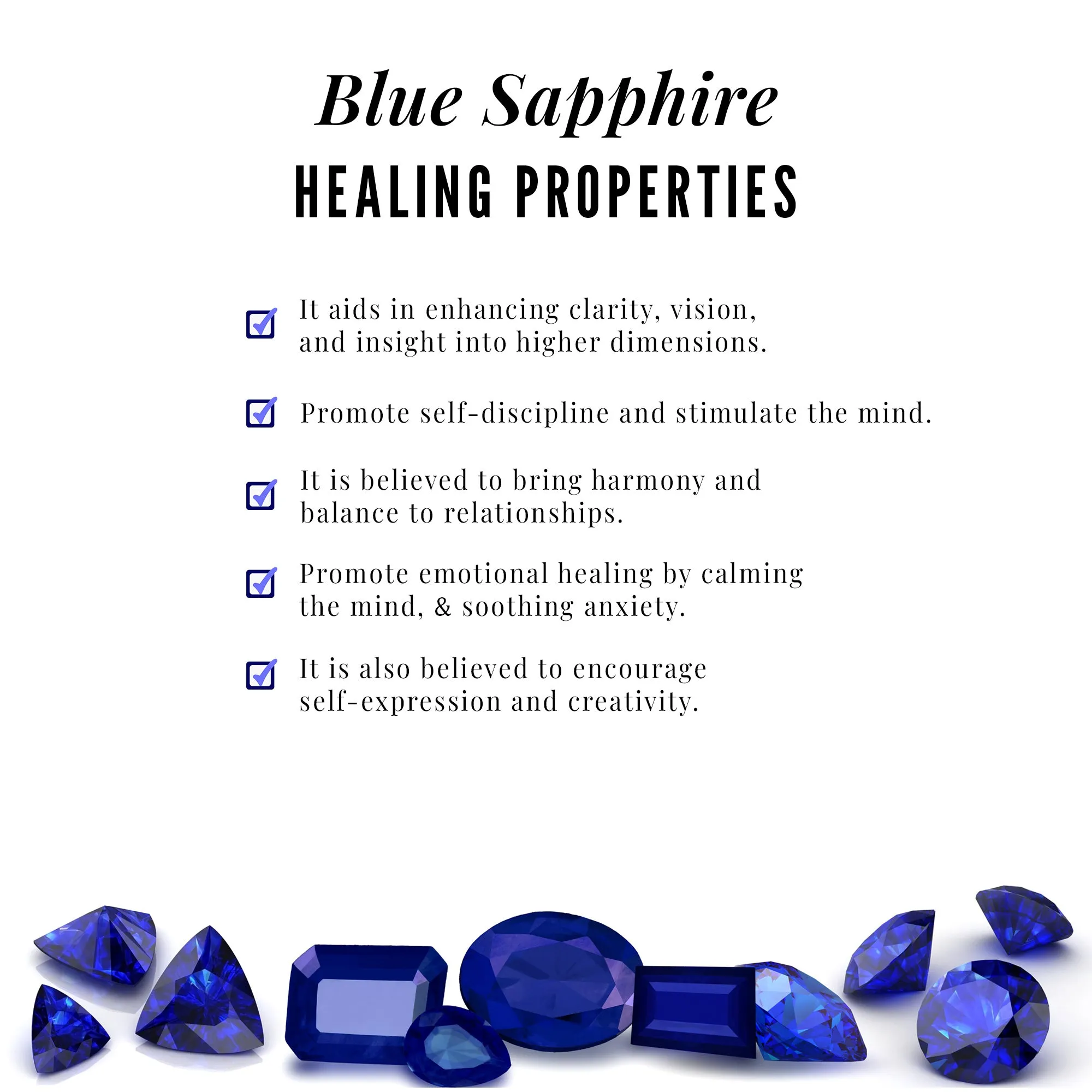 Open Gold Heart Blue Sapphire Band Ring in 2 Prong Setting