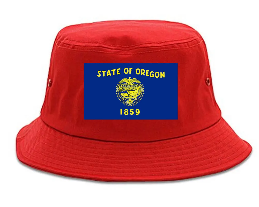 Oregon State Flag OR Chest Mens Bucket Hat
