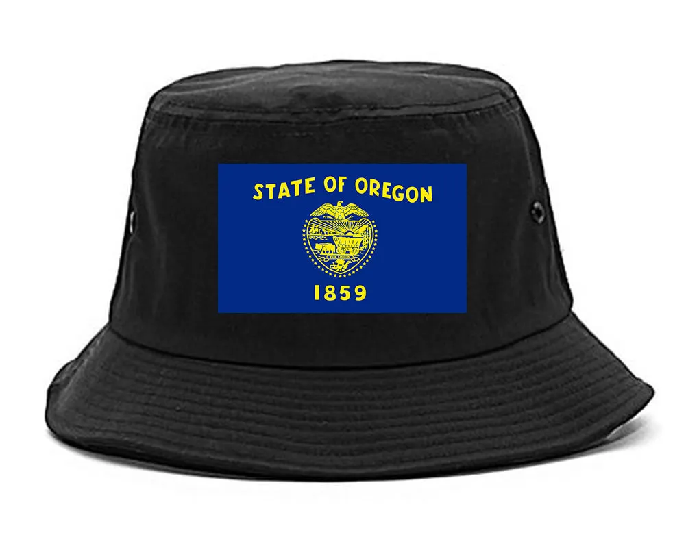 Oregon State Flag OR Chest Mens Bucket Hat