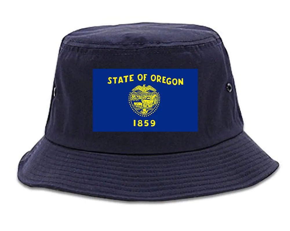 Oregon State Flag OR Chest Mens Bucket Hat