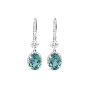 Paraiba Tourmaline & Diamond Earrings