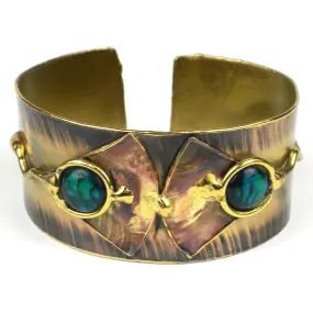 Paua Ocean Cuff Brass Images
