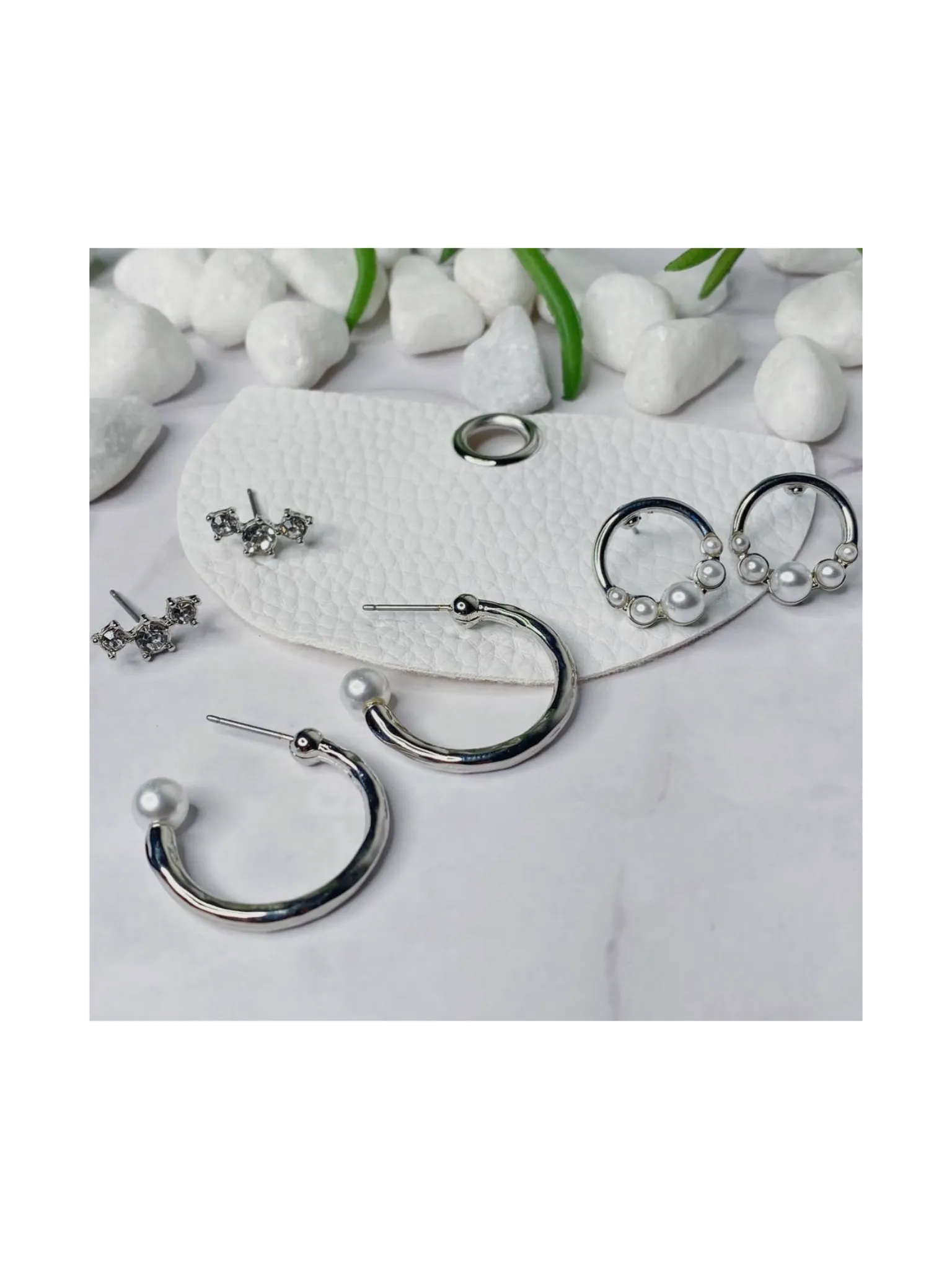 Perfect Pearl Earring Set - Silver