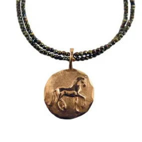 Piaffe Dressage Horse Pendant Necklace