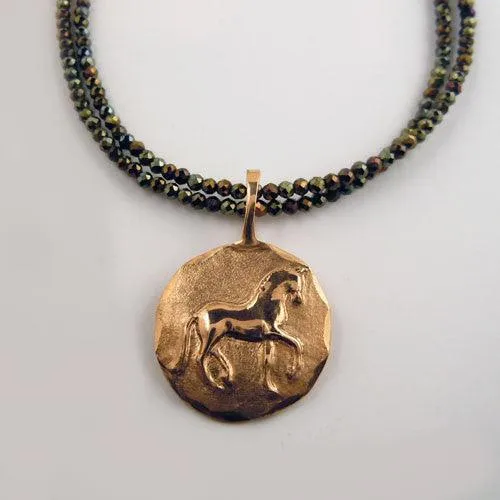 Piaffe Dressage Horse Pendant Necklace