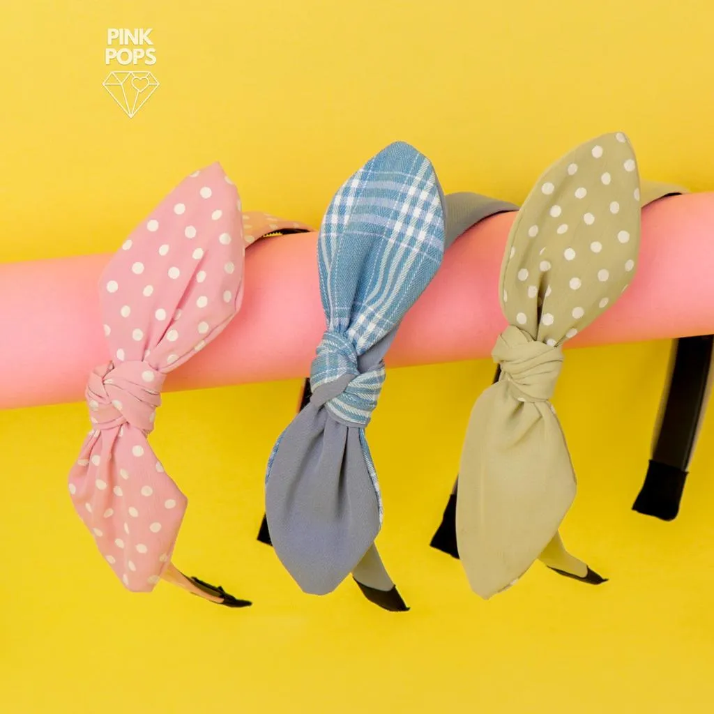 Polka & Checked  Design Hairbands