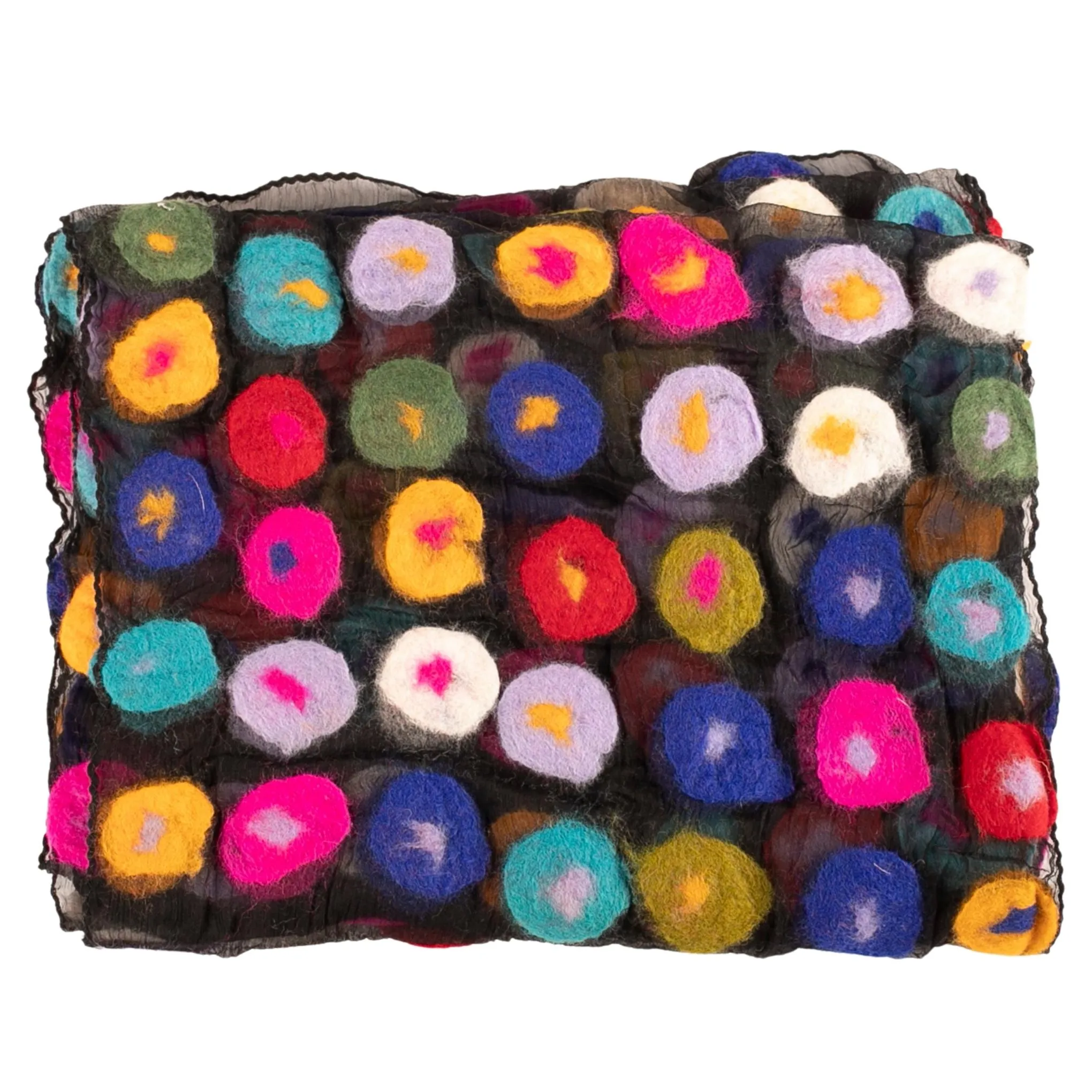 Polka Dot Felt Scarf
