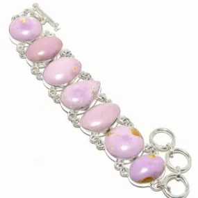 Purple Phosphosiderite Gemstone Sterling Silver Bracelet