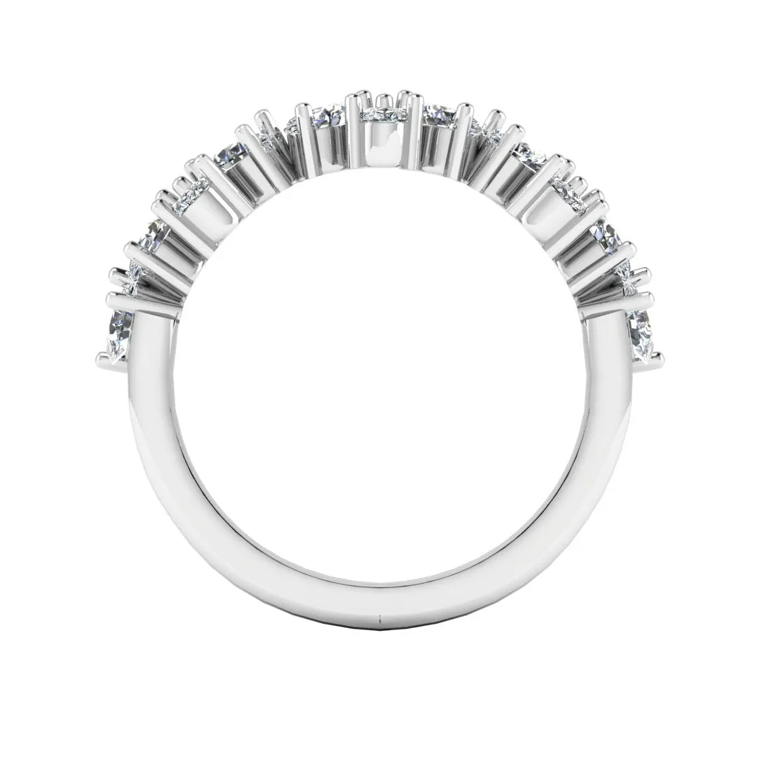 "Vivian" 1.00ct Pear Cut Pattern Diamond Half Eternity Diamond Ring ET3