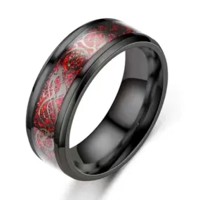 Red and Black Tribal Ring