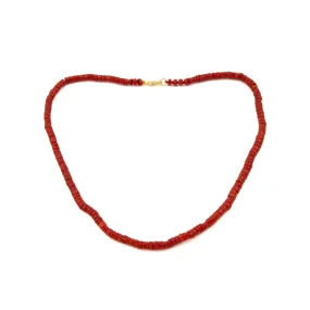 Red Coral Beaded Necklace