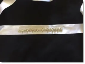 Ribbon Belt with Diamante Swirls