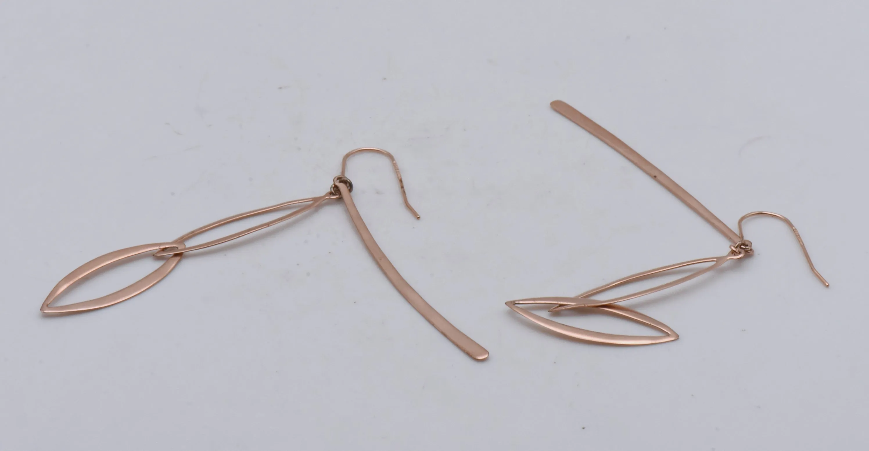 Ross-Simons - Vintage Rose Gold Tone Sterling Silver Dangle Earrings