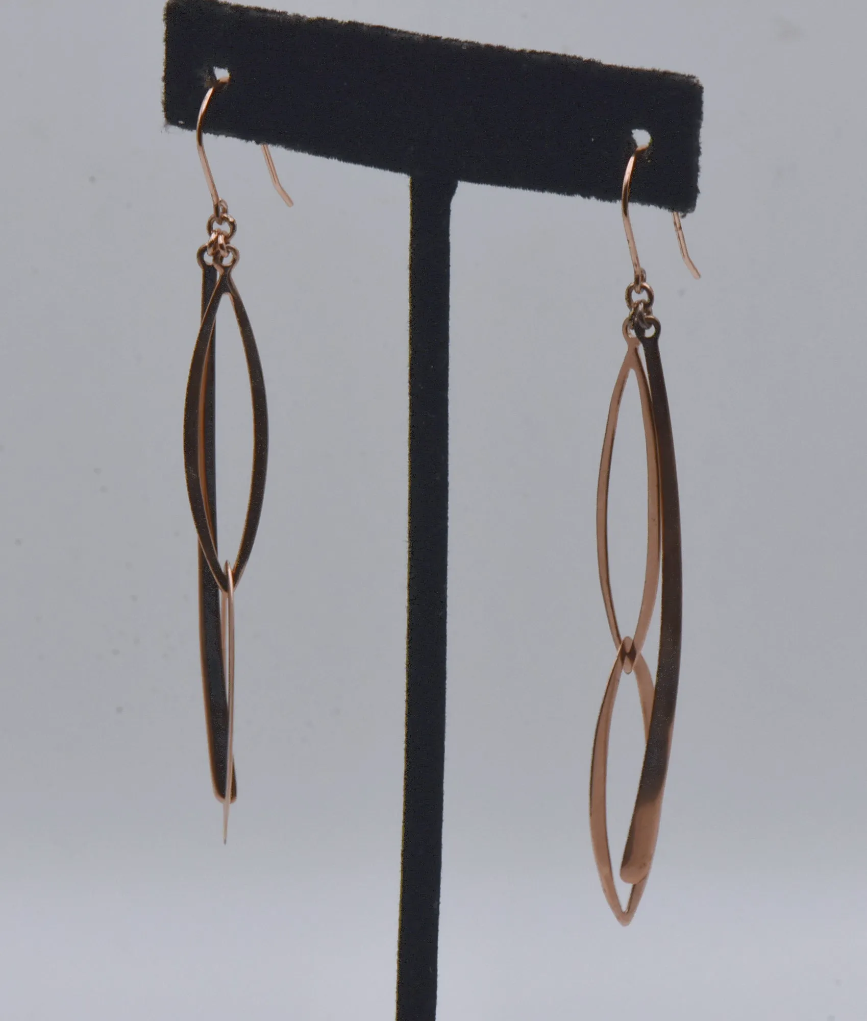Ross-Simons - Vintage Rose Gold Tone Sterling Silver Dangle Earrings