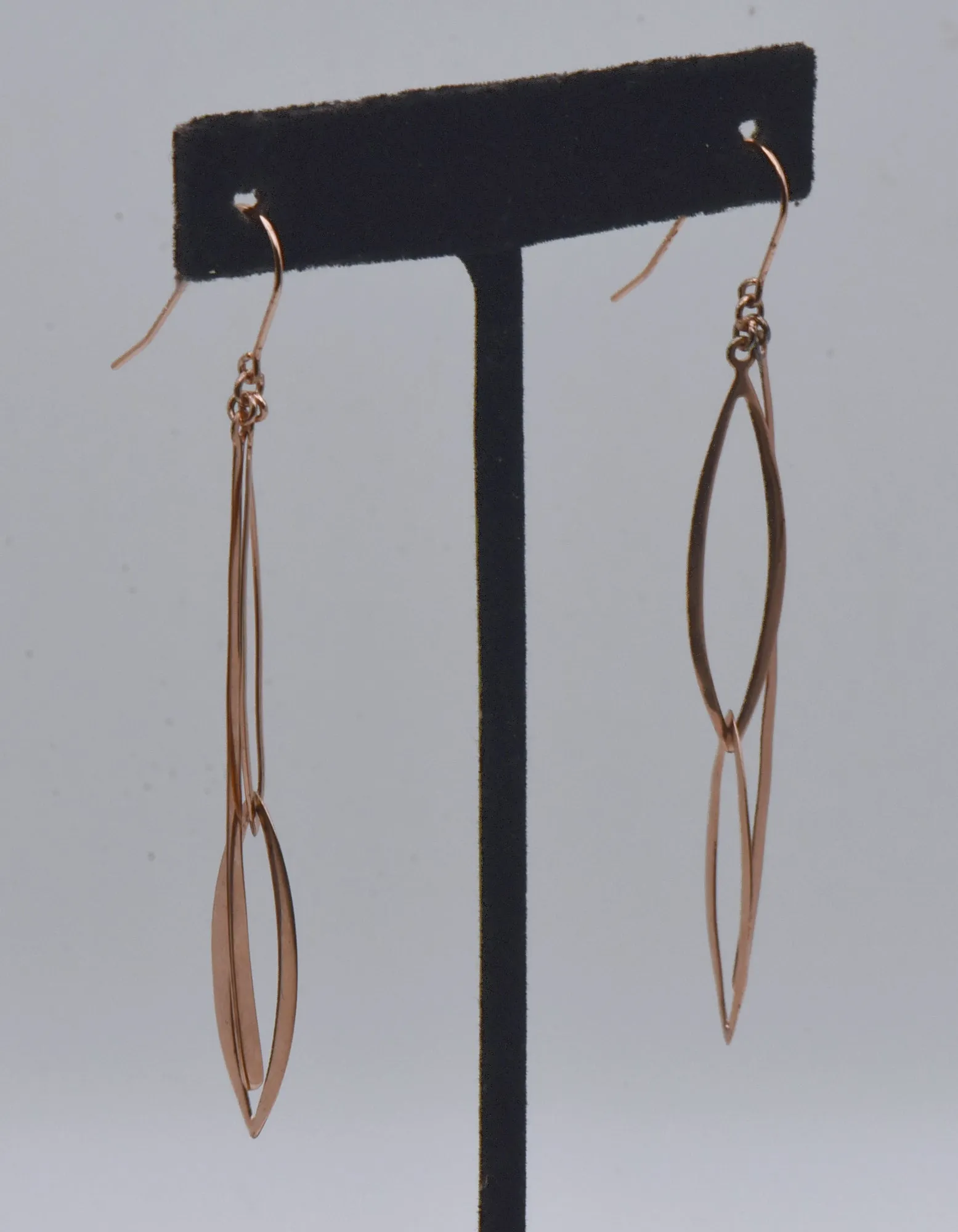 Ross-Simons - Vintage Rose Gold Tone Sterling Silver Dangle Earrings