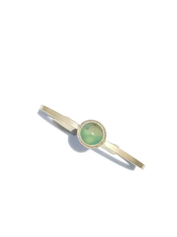 Round Chrysoprase Cuff Bracelet
